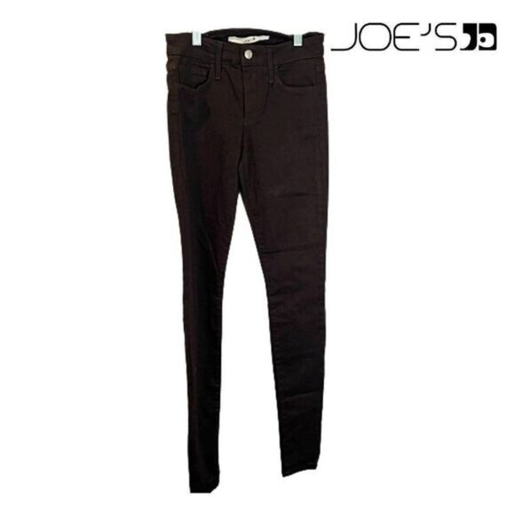 Joes Womens‎ Skinny Jeans Size 24 Fudge Brown Denim Stretch Mid-Rise - Picture 1 of 8